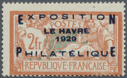 ** Frankreich: 1929, Philat. Ausstellung LE HAVRE 2 Fr. Orangerot/hellblau, Postfrisch Und Mehrfach Sign., Mi. € - Used Stamps