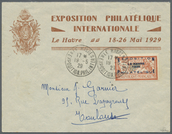 Br Frankreich: 1929, 2Fr. Le Havre 1929 On Slightly Bend Exhibition Cover, Signed. - Used Stamps