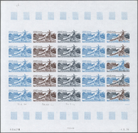 ** Thematik: Seefahrer, Entdecker / Sailors, Discoverers: 1979, F.S.A.T. Complete Color Proof Sheet Of 25 For The 1fr St - Esploratori