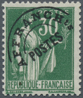 ** Frankreich: 1932, Freimarken: 30 C. Blaugrün Sinnbild Des Friedens Mit Vorausentwertung "Aufdrucktype C", Sign - Used Stamps