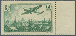 ** Frankreich: 1936, Flugpostmarke 50 Fr. In Seltener Farbe „dunkelgrün”, Leuchtend Farbintensives Exemplar In De - Used Stamps