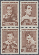 ** Thematik: Sport-Boxen / Sport-boxing: 1964, Slania Privatmarken Mit Abb. Von Box-Champions, Zwei Senkrechte Paare In  - Boxe