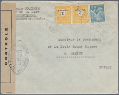 Br Frankreich: 1945, Lot Of 3 Covers From February/March 1945 With Mixed Or Single Franking "arc De Triomphe" And - Used Stamps