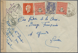 Br Frankreich: 1945, Lot Of 3 Covers From February/March 1945 With Mixed Or Multiple Franking "arc De Triomphe" T - Used Stamps