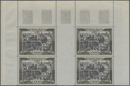 **/ Frankreich: 1949 - 1950, Stadtbilder 100 Fr, 200 Fr Und 500 Fr Je Im Postfrischen Luxus-Viererblock Aus Der Li - Oblitérés
