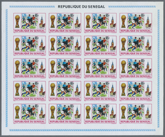 ** Thematik: Sport-Fußball / Sport-soccer, Football: 1974, Senegal. Complete IMPERFORATED Miniature Sheet Of 20 For The  - Autres & Non Classés