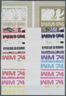 ** Thematik: Sport-Fußball / Sport-soccer, Football: 1974, SOCCER WORLD CUP GERMANY '74 - 8 Items; Burundi, Collective,  - Altri & Non Classificati