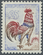 ** Frankreich: 1962, 0.25 Fr. Freimarke "Gallischer Hahn" Auf Floureszierendem Papier, Sog. "Goldhähnchen", Postf - Oblitérés