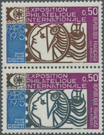 ** Frankreich: 1974, International Stamp Exhibition ARPHILA In Paris 0,50fr. Vertical Pair With Lower Stamp Showi - Oblitérés