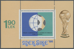 ** Thematik: Sport-Fußball / Sport-soccer, Football: 1986, Albania. Souvenir Sheet For The Issue "1986 World Cup Soccer  - Other & Unclassified