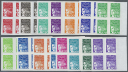 ** Frankreich: 1997. Marianne De Luquet. Complete Set Of 15 Values IMPERFORATE In Blocks Of 4. Non Issued. (50 Se - Oblitérés