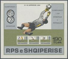 ** Thematik: Sport-Fußball / Sport-soccer, Football: 1988, Albania. Souvenir Sheet For The Issue "European Soccer Champi - Other & Unclassified