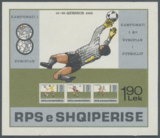 ** Thematik: Sport-Fußball / Sport-soccer, Football: 1988, Albania. Souvenir Sheet For The Issue "European Soccer Champi - Altri & Non Classificati