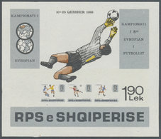 ** Thematik: Sport-Fußball / Sport-soccer, Football: 1988, Albania. Souvenir Sheet For The Issue "European Soccer Champi - Altri & Non Classificati