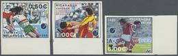 ** Thematik: Sport-Fußball / Sport-soccer, Football: 1988, Nicaragua. Complete Imperforate Set "European Soccer Champion - Altri & Non Classificati