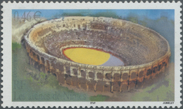 ** Frankreich: 2002, Architecture € 0,46 'Amphitheatre In Nimes' With PARTLY MISSING BLACK Printing, Mint Never H - Oblitérés
