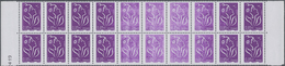 ** Frankreich: 2006, Definitive Stamp Marianne (Lamouche) € 0,85 Purple Violet Block Of 20 With Eight Stamps In C - Oblitérés