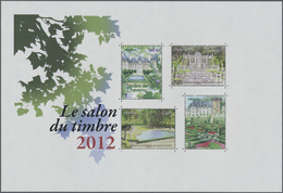 ** Frankreich: 2012, Salon Du Timbre Paris Miniature Sheet With MISSING MARGINAL PRINTING, Mint Never Hinged And - Oblitérés