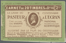 * Frankreich - Markenheftchen: 1923. Carnet De 10c Vert Semeuse "Pasteur", Surcharge "ANNULE", Manque (Deckel Un - Autres & Non Classés