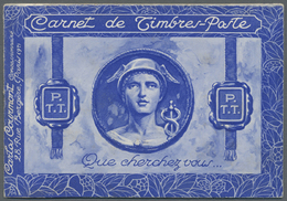 O Frankreich - Markenheftchen: 1927. Booklet With 20 Stamps 50c. Cancelled Agence Comptable "Paris 11.3.27". Wit - Autres & Non Classés