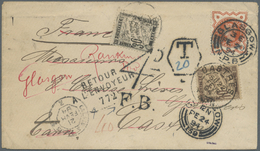 Br Frankreich - Portomarken: 1894, Incoming Cover From Glasgow 20.2. To Castres, Franked With ½d. Vermilion, Char - 1859-1959 Covers & Documents