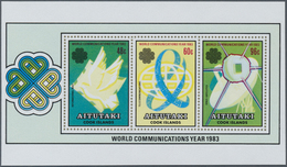 ** Thematik: Technik-Telekommunikation / Technique-telecommunication: 1983, Aitutaki. Imperforate Color Proof In Unissue - Telecom