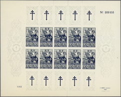 **/* Frankreich - Befreiungskomitee Algier: 1943, 1.50fr. + 98.50fr., Mini Sheet Of Ten Stamps, Mint O.g., Slightly - Other & Unclassified