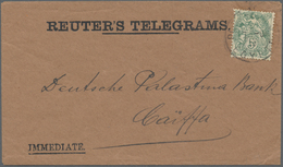 Br Französische Post In Ägypten - Port Said: 1902, Alegorie 5 C. Green Tied By Cds. "PORT SAID 7.9.13" To Preprin - Other & Unclassified