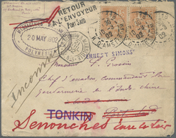 Br Französische Post In Ägypten - Port Said: 1902. Envelope Addressed To 'Monsieur Grossin, Commandant Ia Gendarm - Other & Unclassified
