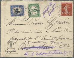 Br Französische Post In Ägypten - Port Said: 1913. Envelope (opened For Display) Addressed To 'Monsieur Grossin, - Other & Unclassified