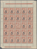 **/* Französische Post In China: 1903. Mouchon Shanghai 5/15c. Block Of 25 Stamps (mint, Nh) With Margins All Aroun - Altri & Non Classificati