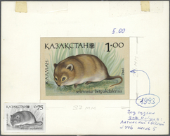 Thematik: Tiere, Fauna / Animals, Fauna: 1993, Kazakhstan. Set Of 6 Artworks For The Stamps Of The Complete Wildlife Ser - Altri & Non Classificati