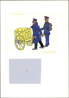 Berlin: 1989, Postbeförderung 60 Pf, 80 Pf Und 100 Pf: Drei Original-Essay-Zeichnungen Des Entwerfer - Autres & Non Classés
