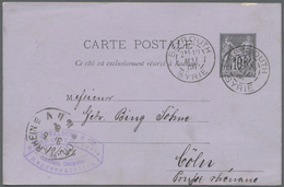 GA Französische Post In Der Levante: 1886, 10c. Black On Lilac Postal Stationery Card Tied By "BEYROUTH SYRIE 10/ - Other & Unclassified