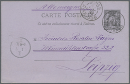 GA Französische Post In Der Levante: 1888, 10c. Black On Lilac Postal Stationery Card Tied By "BEYROUTH SYRIE 20/ - Other & Unclassified