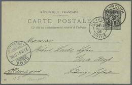 GA Französische Post In Der Levante: 1898, 10c. Black On Greenish Postal Stationery Card Tied By "BEYROUTH SYRIE - Other & Unclassified