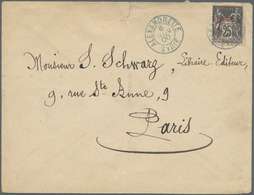 Br Französische Post In Der Levante: 1900. Envelope (folded, Tears) Addressed To France Bearing French Levant Yve - Autres & Non Classés