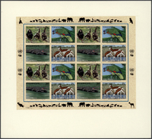 Thematik: Tiere, Fauna / Animals, Fauna: 1994, UN New York. Imperforate Proof For The Miniature Sheet (4 Blocks Of 4 Sta - Autres & Non Classés