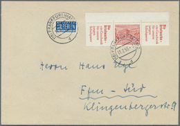 Br Berlin - Zusammendrucke: 1953, Ortsbrief Frankfurt/M Mit 20 Pfg. Zusammendruck "Die Briefmarke" Mit - Se-Tenant