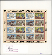 Thematik: Tiere, Fauna / Animals, Fauna: 1997, UN Geneva. Imperforate Proof For The Miniature Sheet (4 Blocks Of 4 Stamp - Altri & Non Classificati