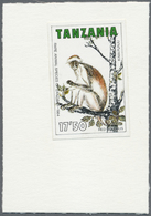 Thematik: Tiere-Affen / Animals-monkeys: 1985, Tanzania. Imperforate Proof For The 17.50sh Value Of The Issue "Rare Spec - Singes