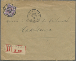 Br Französische Post In Marokko: 1916. Registered Envelope Addressed To Casablanca Bearing French Maroc Yvert 47, - Autres & Non Classés
