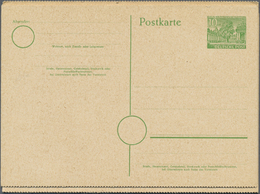 GA Berlin - Ganzsachen: 1952. Postkarte 10 Pf Grün Kolonnaden Im Gezähnten, Senkrechten 8er-Streifen Mi - Autres & Non Classés