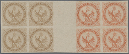 (*) Französische Kolonien - Allgemeine Ausgabe: 1864. Eagle 10c + Eagle 40c. Horizontal Se-tenant Gutter Pair Of 2 - Other & Unclassified