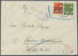 Br Berlin - Postkrieg: 1948, Leicht überfrankierter Ortsbrief Mit 8 Pfg. Band- Und 10 Pfg. Netzaufdruck - Andere & Zonder Classificatie