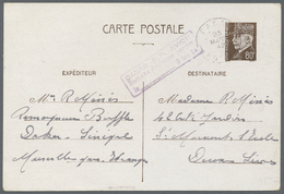 GA Frankreich - Ganzsachen: 1942, Zwei Verschied. Postkarten 80 C. Braun Beide Gebraucht In DAKAR Mit Zusätzl. Bl - Other & Unclassified