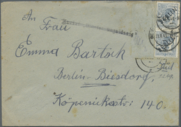 Br Berlin - Postkrieg: 1949, Ortsbrief Ab BERLIN-WANNSEE 31.1.49 Frankiert Mit 2-mal 12 Pfg. Schwarzauf - Andere & Zonder Classificatie