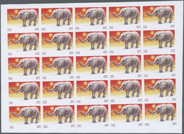 ** Thematik: Tiere-Elefanten / Animals Elephants: 1991, Burundi. Imperforate Progressive Proof (2 Phases) For The 30fr V - Eléphants