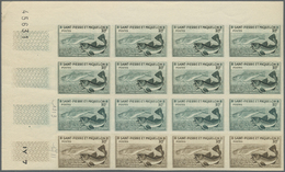 ** Thematik: Tiere-Fische / Animals-fishes: 1957, St.Pierre Et Miquelon, 0.40fr. Codfish, Imperforate Colour Proof, Marg - Fishes