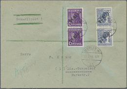 Br Berlin - Postschnelldienst: 1949, PSD-Brief Mit 2 X 6 Und 2 X 80 Pfennig SA, Verm. Abholung Aus Der - Storia Postale